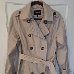 London Fog Beige Double-Breasted Trench Coat
